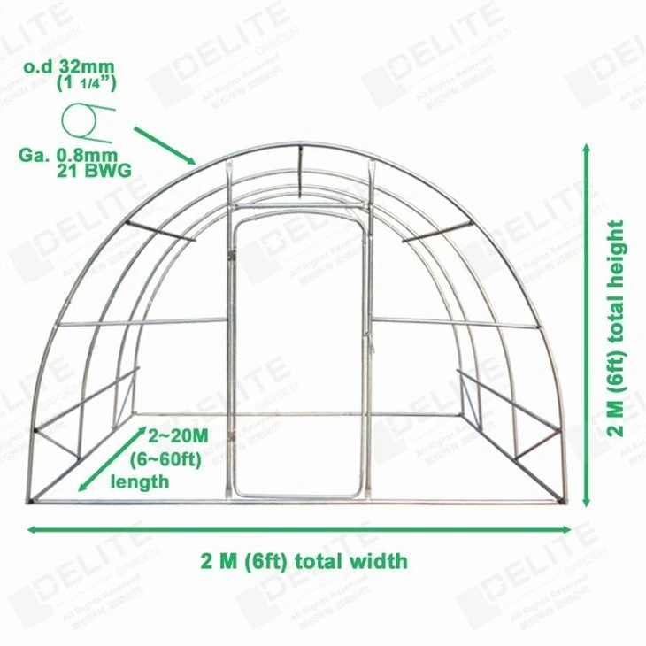 03 2m portable polytunnel hoop green house